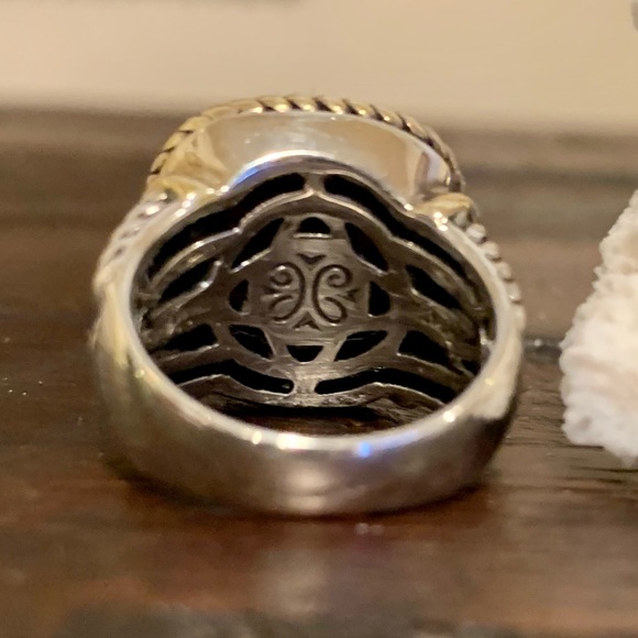 Genuine Grey Mother of Pearl & Clear Quartz .925 - Picture 7 of 10